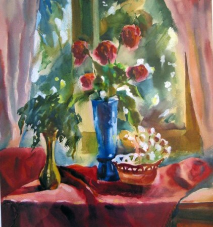 Александра Волкова. "Букет роз", 53 Х 60, 2004г; 5000руб