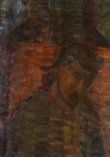 Валерий Кульченко. Ночной портрет. (Жданов А.П.) К., м. 70х50. 1968 год
