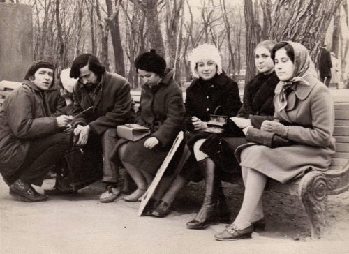 Александр Жданов (второй слева). Фото из архива Александры Вольвич.