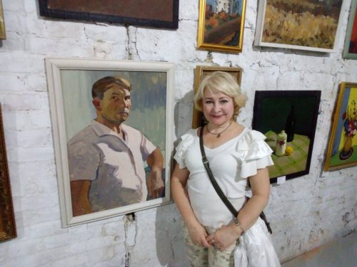 Людмила Андрейченко и автопортрет Тимофея Теряева